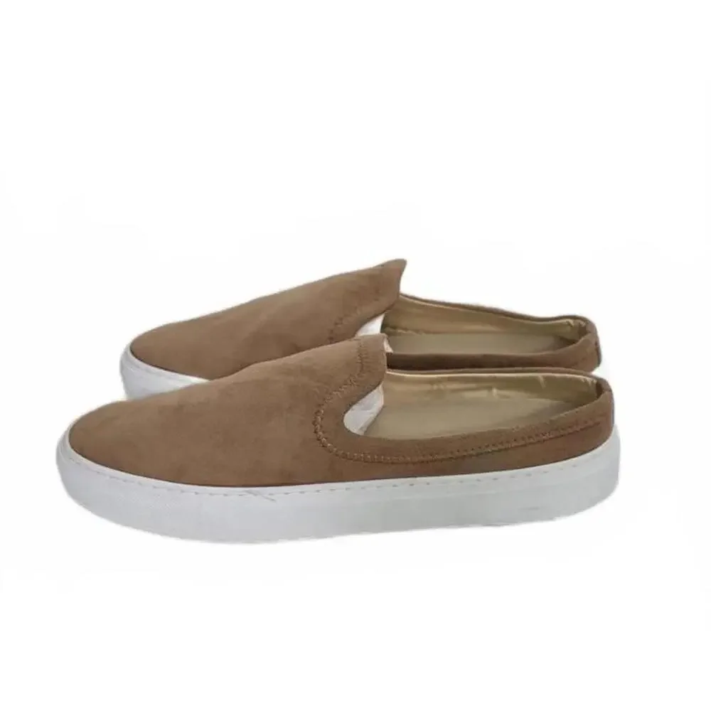 Jenni Kayne Suede Slider Sneakers In Honey Tan Size 40 US 10 New
